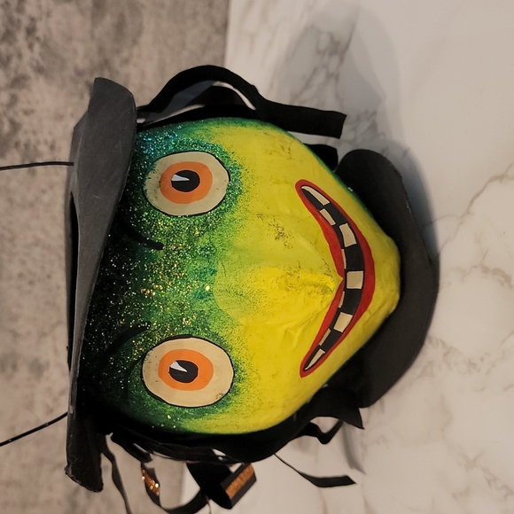 Halloween Paper Mache' Candy Container Witch Dept 56 - Picture 2 of 5